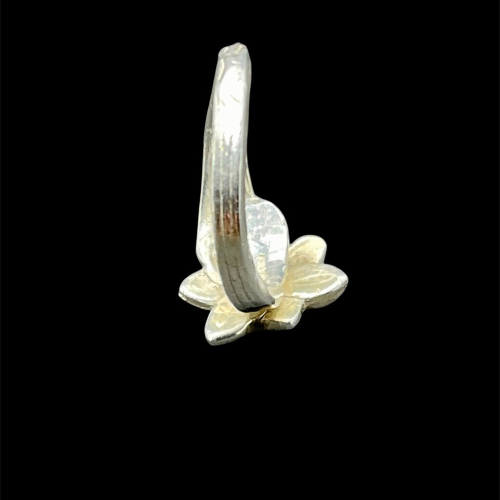 Vintage sterling silver iris flower ring - Picture 5 of 5